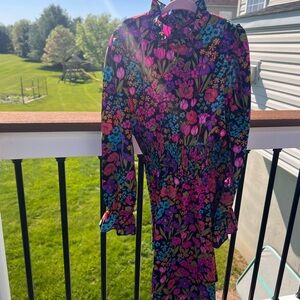 Girls Floral Long Sleeve Dress